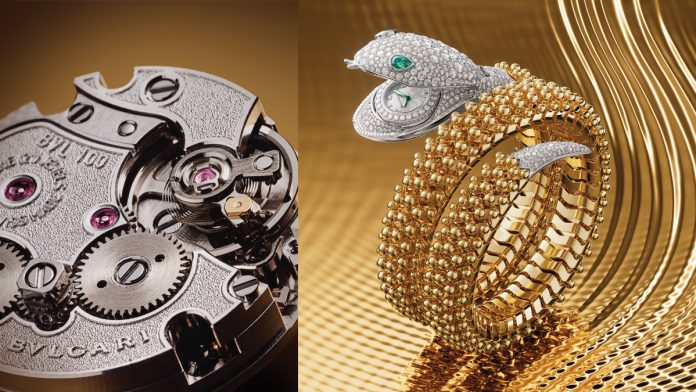 la serpiente de bvlgari renueva su piel_3 En un nuevo ejercicio de superación de los límites, la firma concibe una pieza marcada por un cuerpo de cuentas de oro y una mecánica ultrafina. Es la forma que tiene de expresarse el Serpenti Pallini.