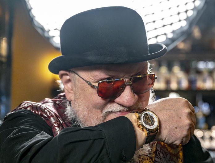 In The Lost Lands_George R. R. Martin wearing the Blancpain Carrousel Répétition Minutes Chronographe Flyback, the watch that appears in the movie