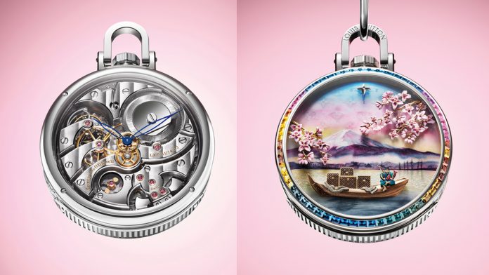 vuitton Louis Vuitton presenta el Escale au Mont Fuji, un reloj de bolsillo único con repetición de minutos, tourbillon y autómatas, creado en La Fabrique du Temps con los más altos Métiers d’Art.