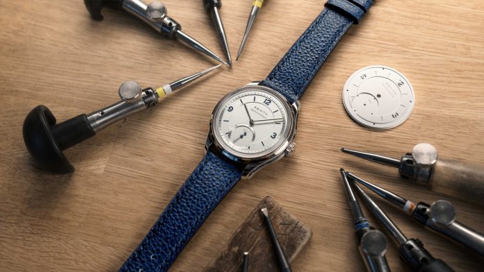 G.F.J. CALIBRE 135 Zenith G.F.J. Calibre 135, Naoya Hida & Co., Zenith Double Signed, Calibre 135 Zenith, relojes de platino, edición limitada Zenith, alta relojería independiente, cronometría Zenith, Georges Favre-Jacot, relojes de colección.